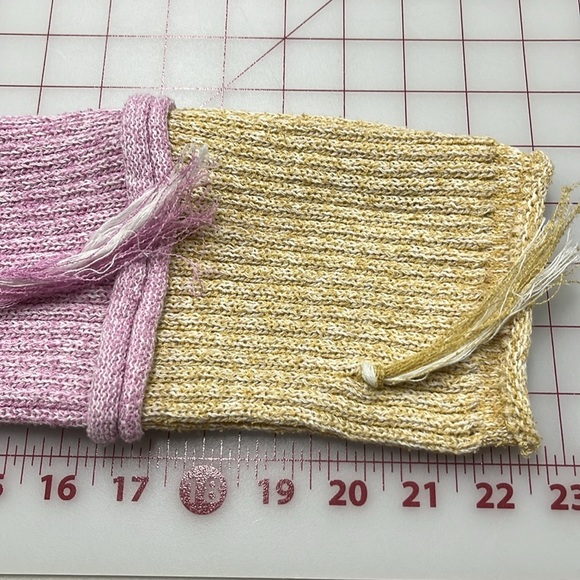 HEM & THREAD Color Block SLV Tassel Drop Shoulder Boho/Beach Pastel Sweater SZ L - Picture 13 of 16